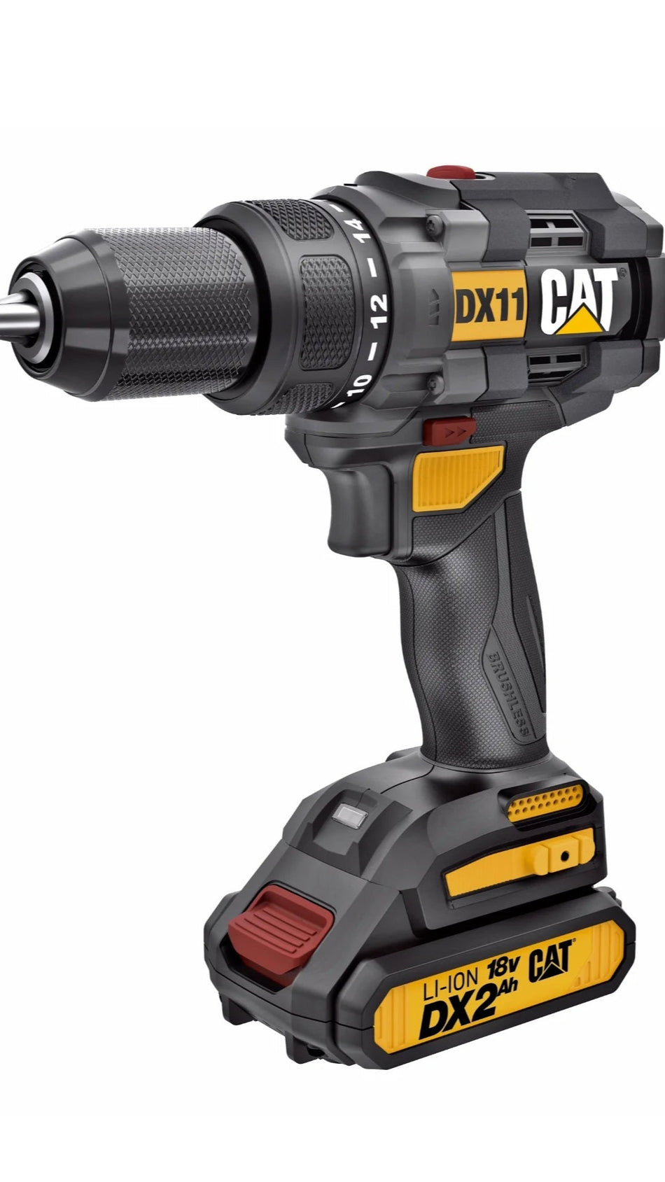 Caterpillar Cat® DX11 18V 1 for ALL 1/2" Cordless Drill/Driver with Brushless Motor and Two Batteries