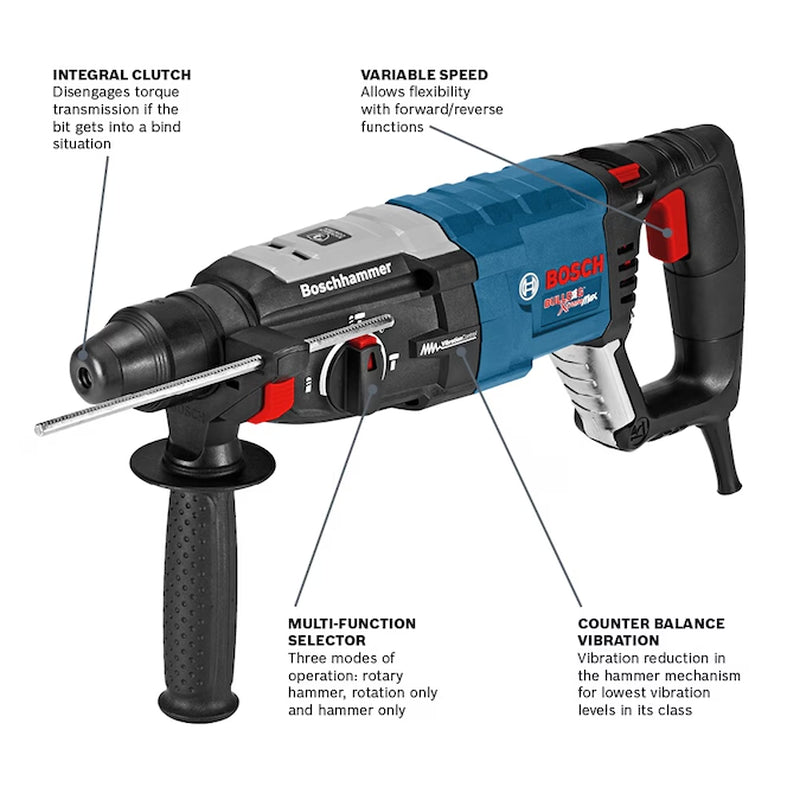 Bulldog 8.5 -Amp Sds-Plus Sds-Plus Variable Speed Rotary Hammer Drill