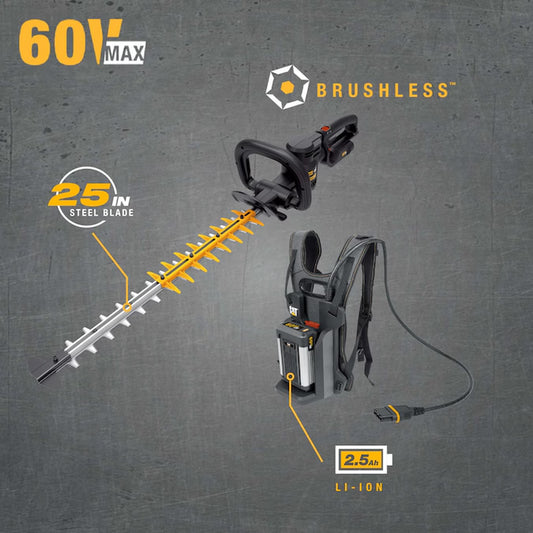 60-Volt Max 25-In Battery Hedge Trimmer 2 Ah Battery Included , Charger Included