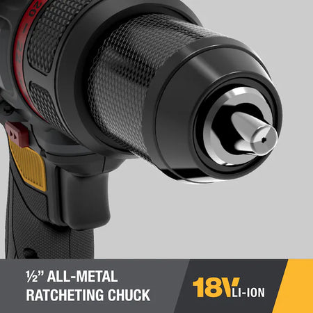 1/2-In 18-Volt Variable Speed Brushless Cordless Hammer Drill 1 -Batteries