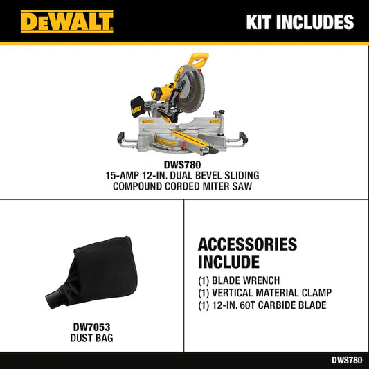 12-In 15-Amp Dual Bevel Sliding Compound Corded Miter Saw