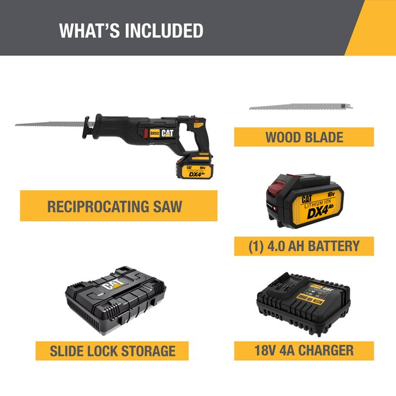 18-Volt Variable Speed Brushless Cordless Reciproing Saw ( Battery Included )