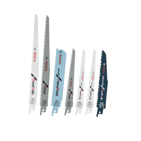 Bi-Metal Wood/Metal Cutting Demolition Reciprocating Saw Blade Set 7 -Pack