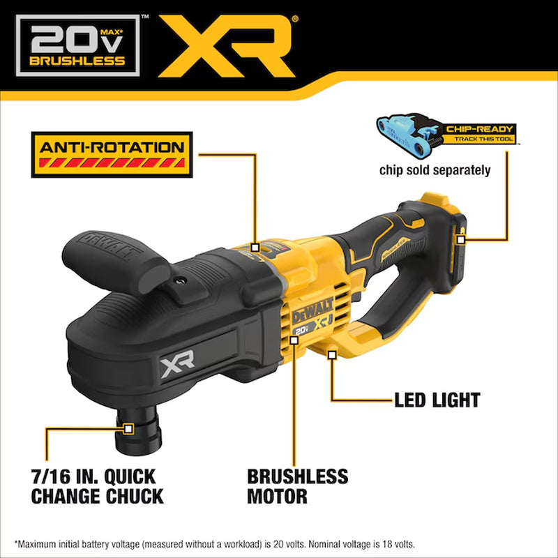 XR 20-Volt Max 7/16-In Keyless Brushless Cordless Drill