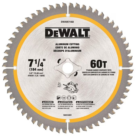 7-1/4-In 60 -Tooth Tungsten Carbide-Tipped Steel Circular Saw Blade Individual