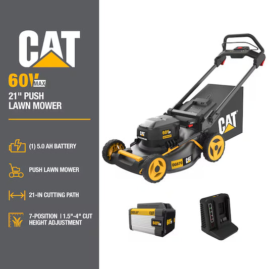 60-Volt, (1) 5 Ah Battery 21-In Push Walk Mower With
