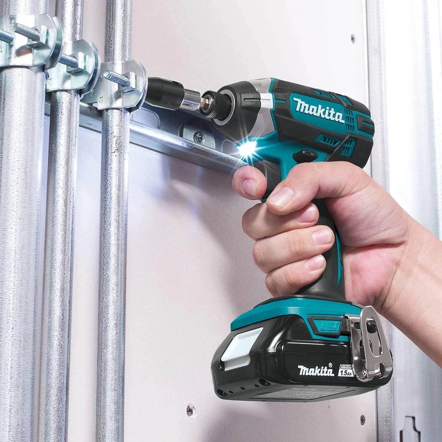 18V Lithium-Ion Cordless Power Tool Set, 1.5Ah, 2 Pack