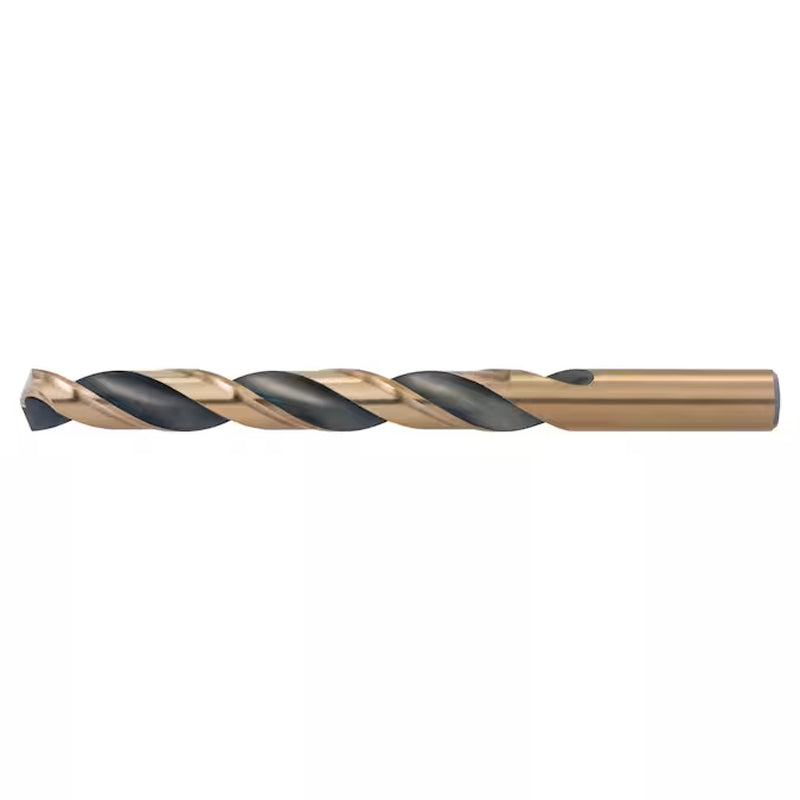 1/2-In X 6-In Black and Gold Coated HSS Aircraft Length Twist Drill Bit