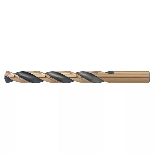 1/2-In X 6-In Black and Gold Coated HSS Aircraft Length Twist Drill Bit