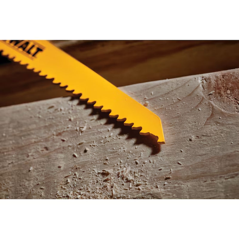 Bi-Metal 6-In 6 TPI Wood Cutting Reciprocating Saw Blade 5 -Pack