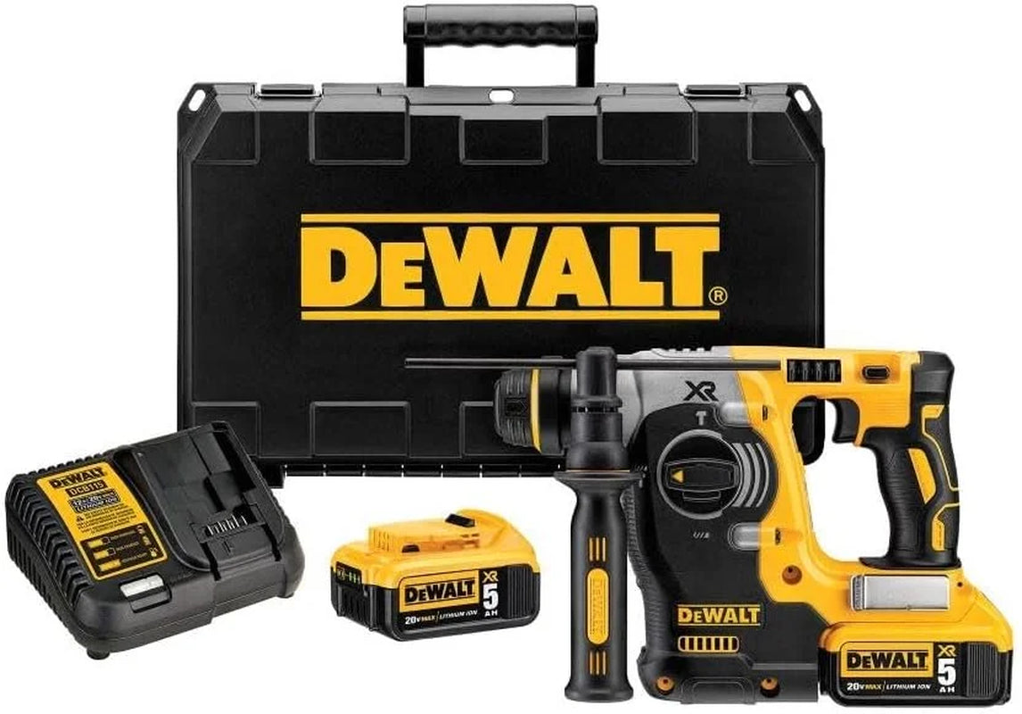 20V MAX SDS Rotary Hammer Drill Kit, 5-Ah Batteries DCH273P2