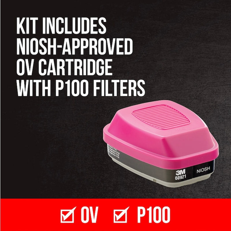 OV Grey Reusable P100 Multi-Purpose Half Face Respirator