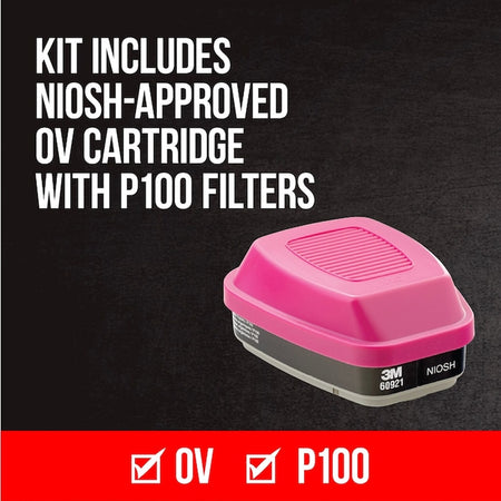 OV Grey Reusable P100 Multi-Purpose Half Face Respirator