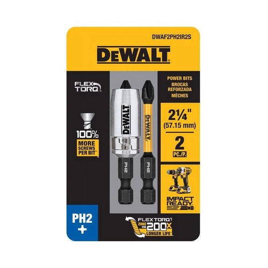 DWA2PH2IR2S 2 In. PH2 Impact Ready 2PK with Sleeve
