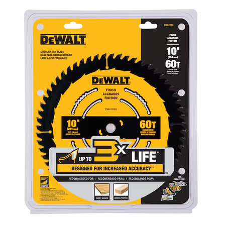 Large Diameter Saw Blades 10-In 80 -Tooth Fine Finish Tungsten Carbide-Tipped Steel Miter/Table Saw Blade Individual