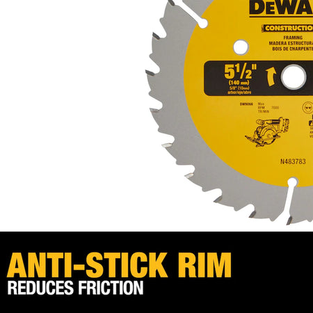 5-1/2-In 24 -Tooth Rough Finish Carbide Circular Saw Blade Individual