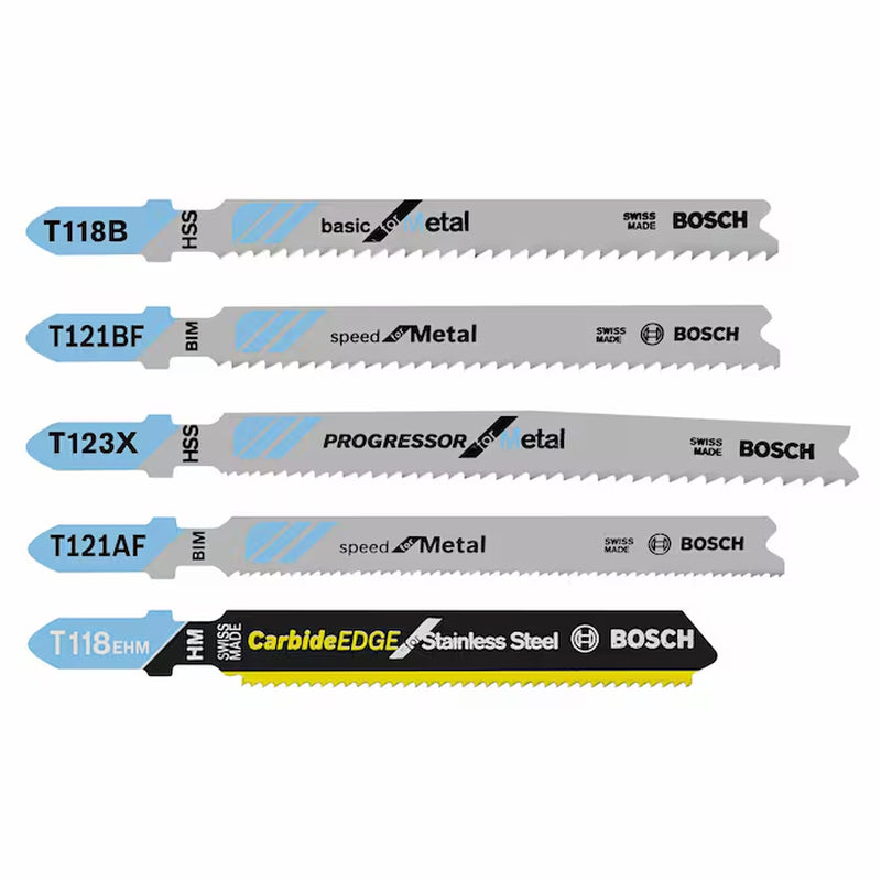 Set T-Shank Carbon Bi-Metal Jigsaw Blade Set ( 5 -Pack )