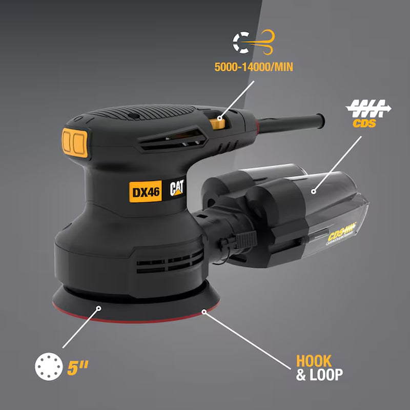 120-Volt 3 -Amp Variable Speed Random Orbital Sander with Dust Management