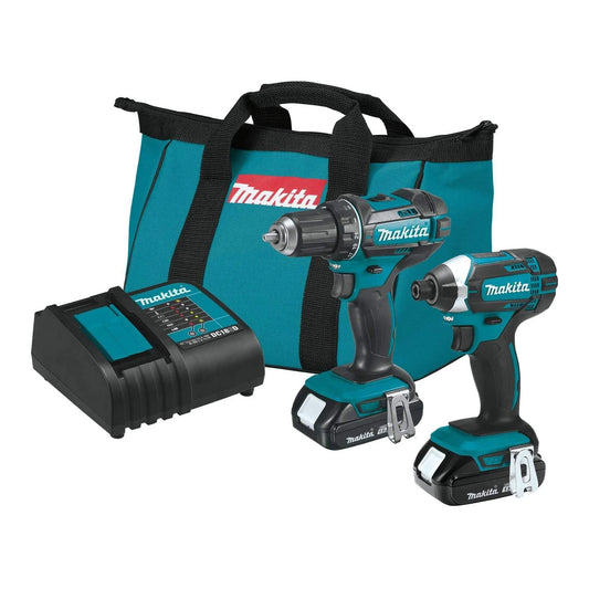 18V Lithium-Ion Cordless Power Tool Set, 1.5Ah, 2 Pack