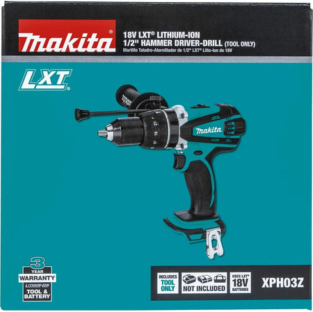 XPH03Z 18V LXT Lithium-Ion Cordless 1/2" Hammer Driver-Drill, Tool Only