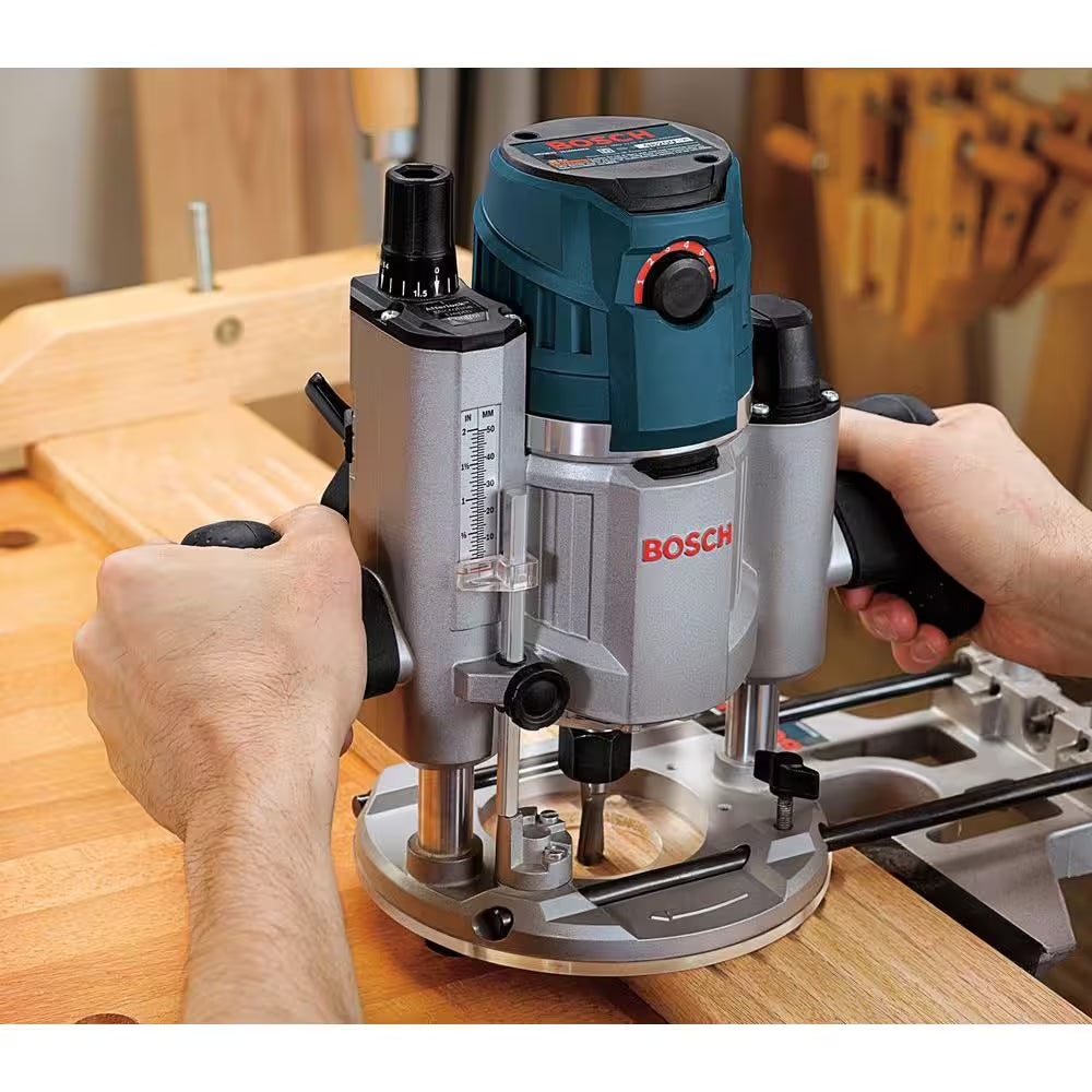 15 Amp 3-1/2 In. 2.3 HP Corded Electric Variable Speed Fixed Base Router Kit with Trigger Control