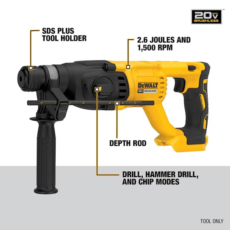 20-Volt Max 1-In Sds-Plus Variable Speed Cordless Rotary Hammer Drill
