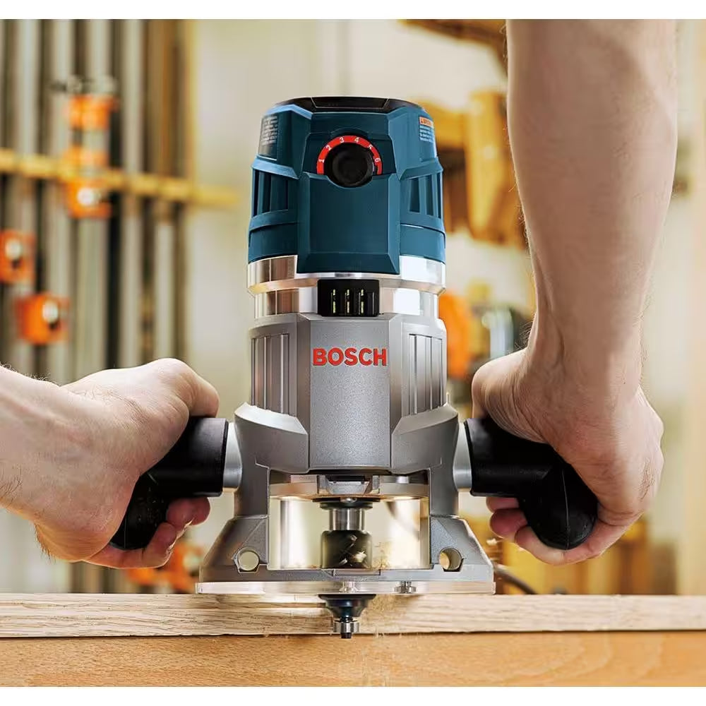 15 Amp 3-1/2 In. 2.3 HP Corded Electric Variable Speed Fixed Base Router Kit with Trigger Control