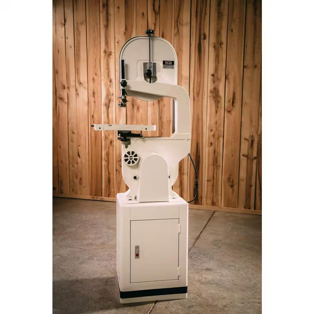 1 HP 14 In. Woodworking Vertical Band Saw with Closed Stand, 115/230-Volt, JWBS-14CS