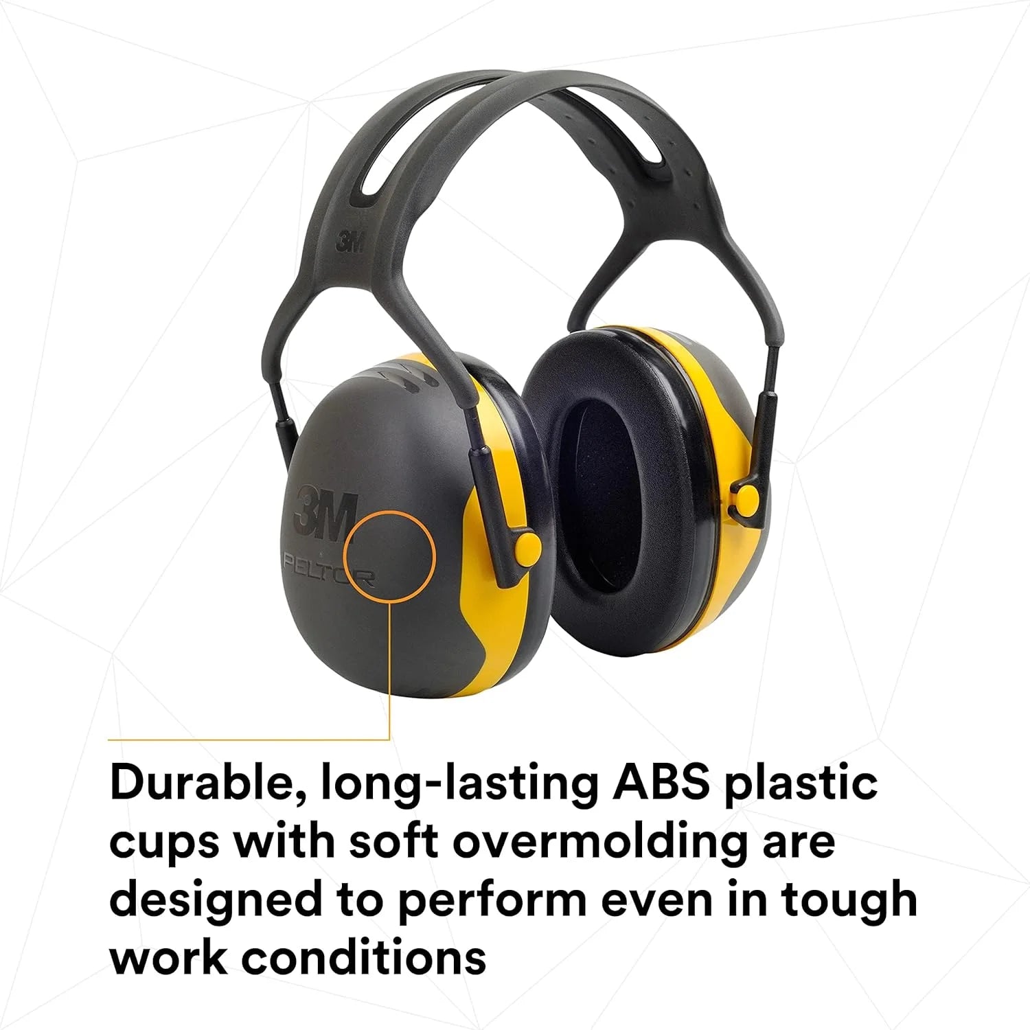 Peltor Black and Yellow Model X2A/37271(AAD) Over-The-Head Hearing Conservation Earmuffs