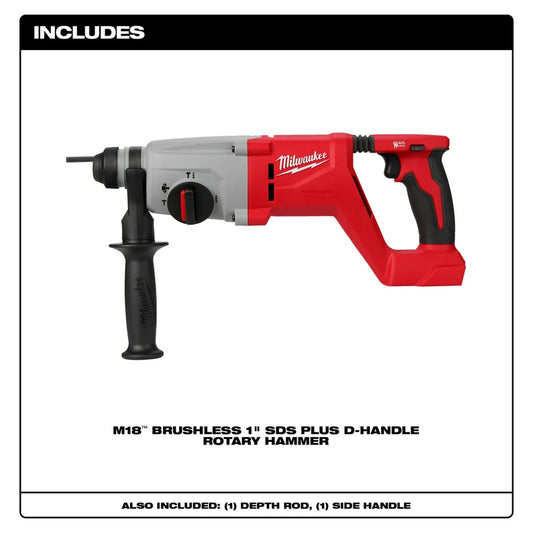Tool M18 Brushless 1” SDS plus D-Handle Rotary Hammer