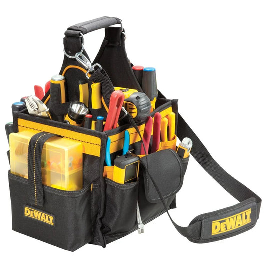 DG5582 Tool Tote, Ballistic Polyester, 23 Pockets, Black/Yellow