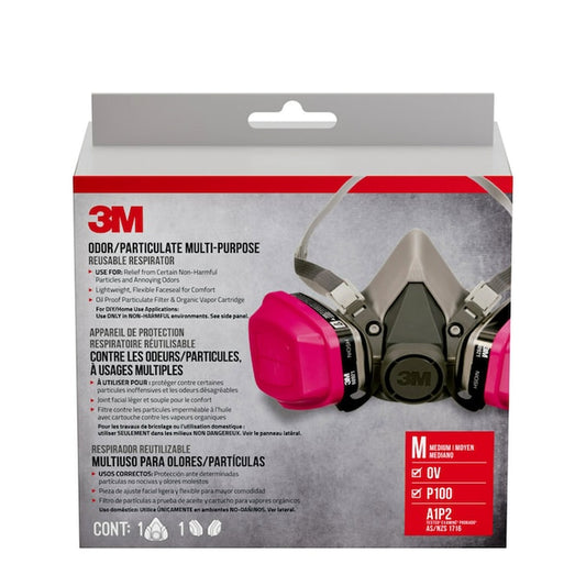 OV Grey Reusable P100 Multi-Purpose Half Face Respirator