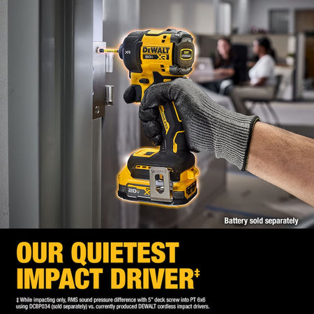 XR Quiet Hydraulic 20-Volt Max 1/4-In Brushless Cordless Impact Driver (Battery Not Included and Charger Not Included )