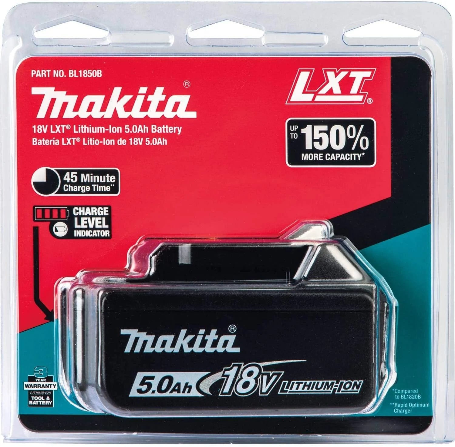 BL1850B 18V LXT® Lithium-Ion 5.0Ah Battery