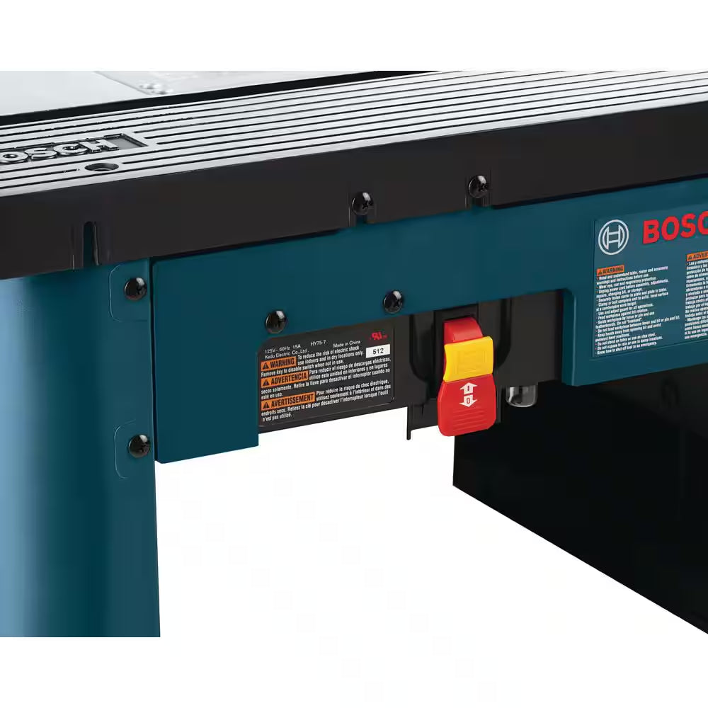 15 Amp Corded 27 In. X 18 In. Aluminum Router Table with Bonus 12 Amp Corded 2.25 HP Variable Speed Fixed-Base Router