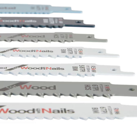 Bi-Metal Wood/Metal Cutting Demolition Reciprocating Saw Blade Set 7 -Pack