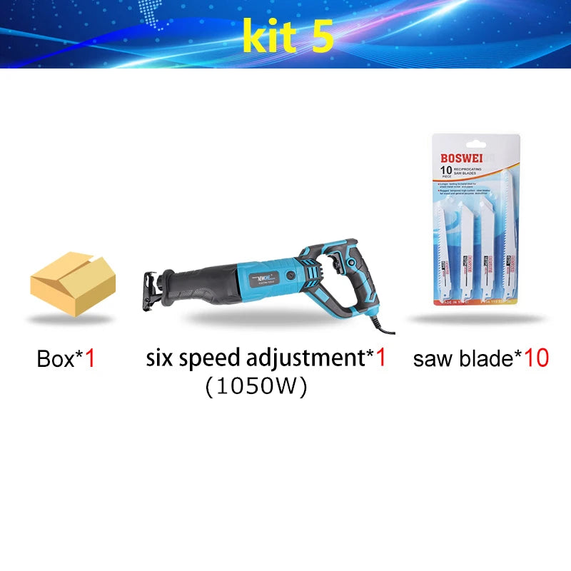 NEWONE 900W-1200W Reciprocating Saw -6-Speed Electric Saber Saw for Wood & Metal