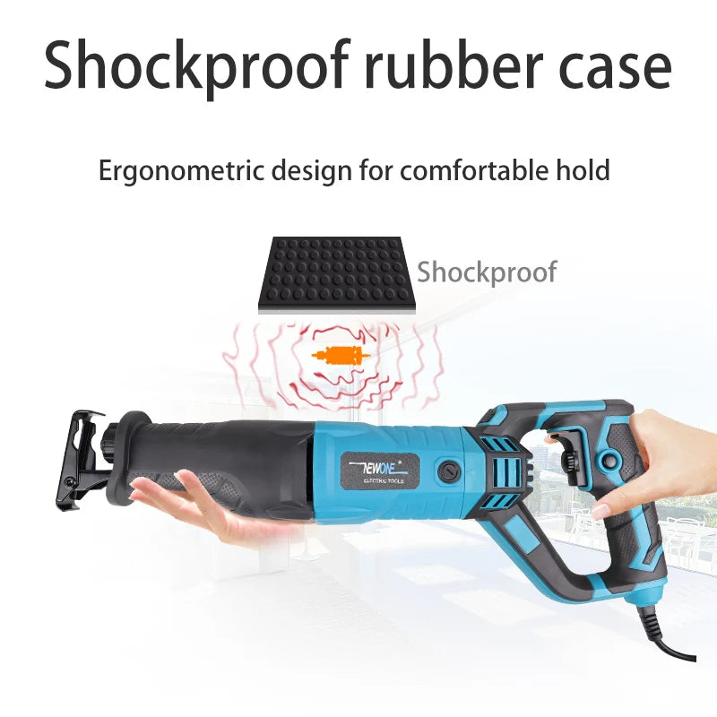 NEWONE 900W-1200W Reciprocating Saw -6-Speed Electric Saber Saw for Wood & Metal