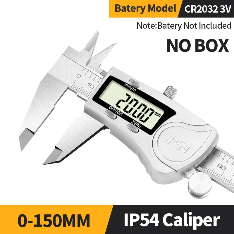 Kerseo Digital Caliper Stainless steel Metal Vernier Caliber Measuring Tools Woodworking Thickness Gauge Depth Electronic Ruler
