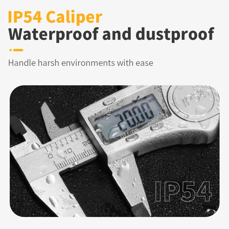Kerseo Digital Caliper Stainless steel Metal Vernier Caliber Measuring Tools Woodworking Thickness Gauge Depth Electronic Ruler