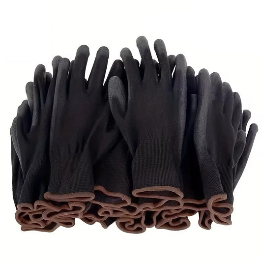 Nylon Cotton Safety Work Gloves – Palm-Coated Protective Gloves for Mechanics, Construction & Industrial Use