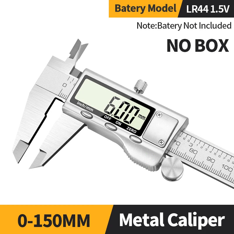 Kerseo Digital Caliper Stainless steel Metal Vernier Caliber Measuring Tools Woodworking Thickness Gauge Depth Electronic Ruler