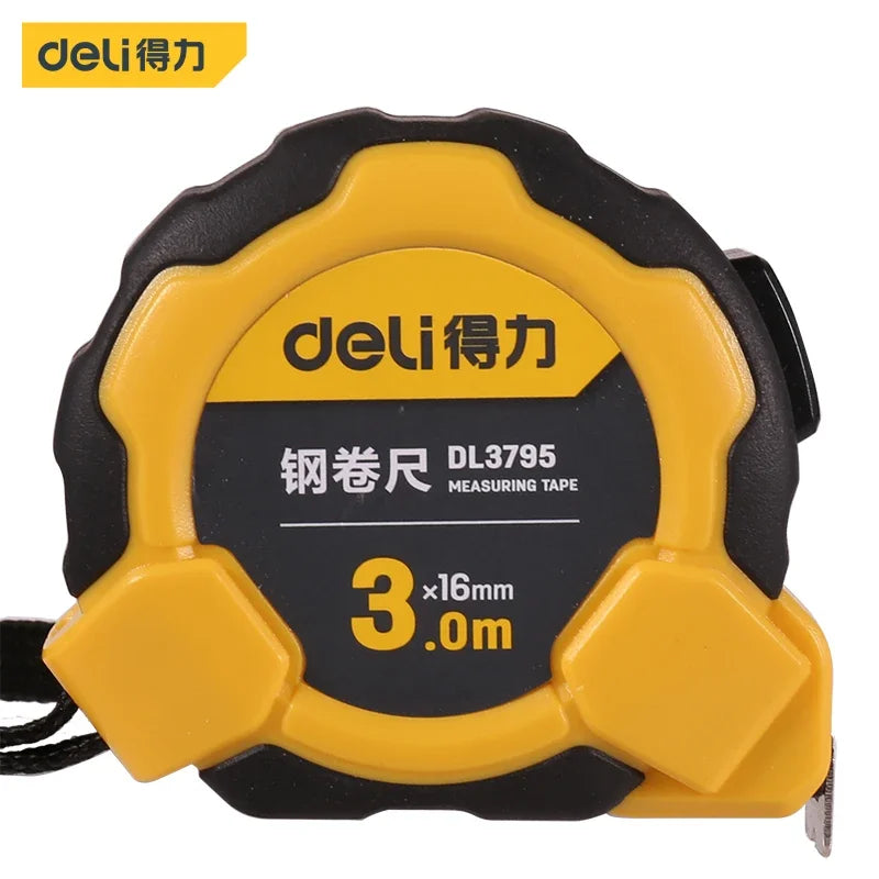 Deli 3m 5m Steel Measure Tape High Precision Measurement Tape Household Retractable Professional Construction Measuring Tools