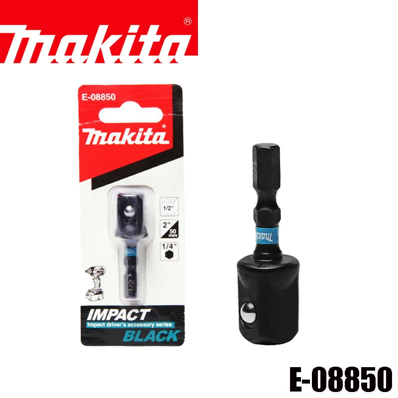 Makita Power Tool Parts 50mm 60mm Impact Black Socket Adaptor Set Screwdriver Bits Holder Power Tool Driver Drill Accessories