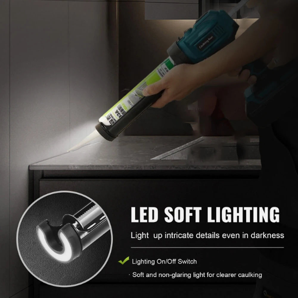Electric Caulking Gun Lithium Battery 4 Speeds Wireless Glass Glue Gun Doors Windows Filling Sewing Gun For Makita 18V Battery