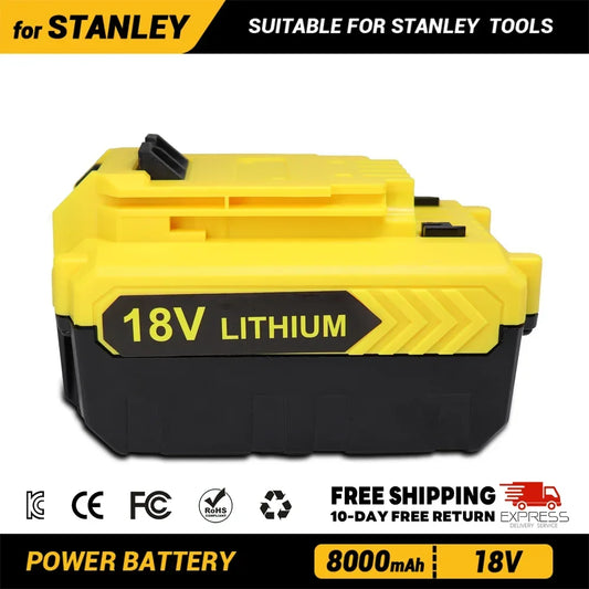 18V 8000mAh Rechargeable Batteries For Stanley Cordless Electric Drill FMC687L FMC688L Replacement of Power Battery  bms