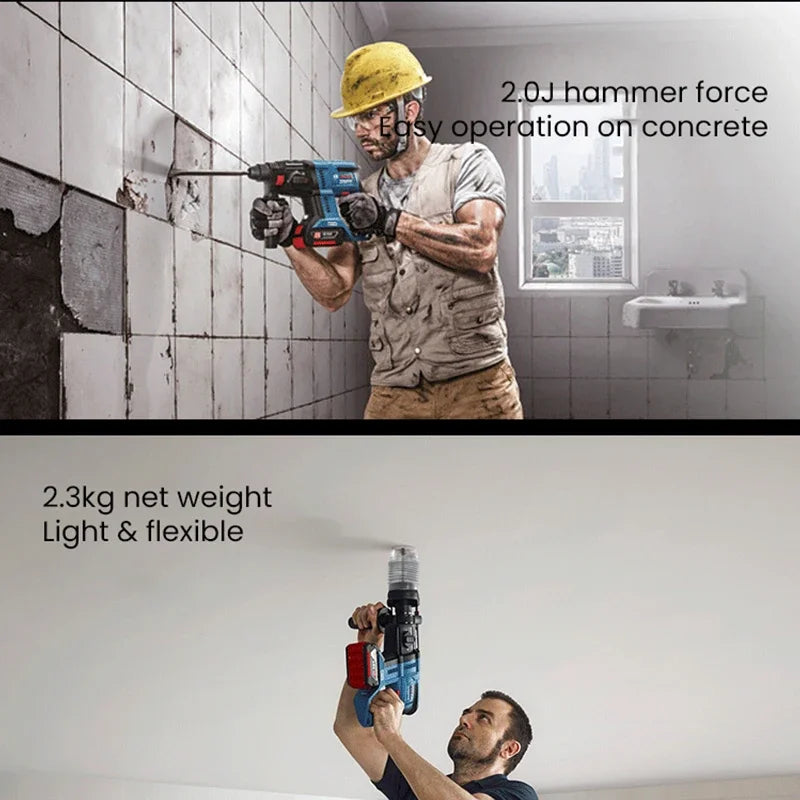 Bosch GBH 180-Li Cordless Electric Hammer Drill 18V Brushless 2 J Impact Driller Sds Plus Reverse Hammer Tool for Concrete Steel