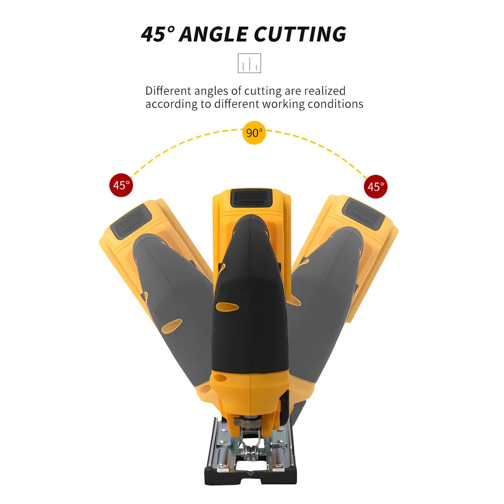 Dewalt Cordless Electric Jig Saw Portable Jigsaw with LED Light 0-45º Cutting Woodworking Tools for Dewalt 20V Battery