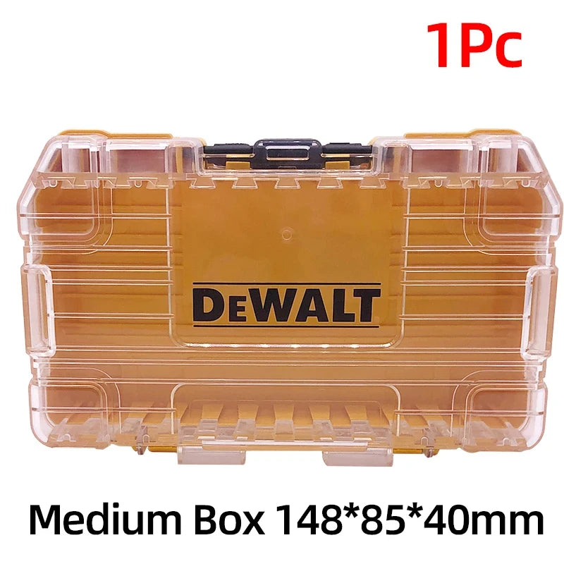 DEWALT Original Medium Box Tough Case Parts Accessories Storage Tools Box Drill Bit Stackable Tool Storage Box