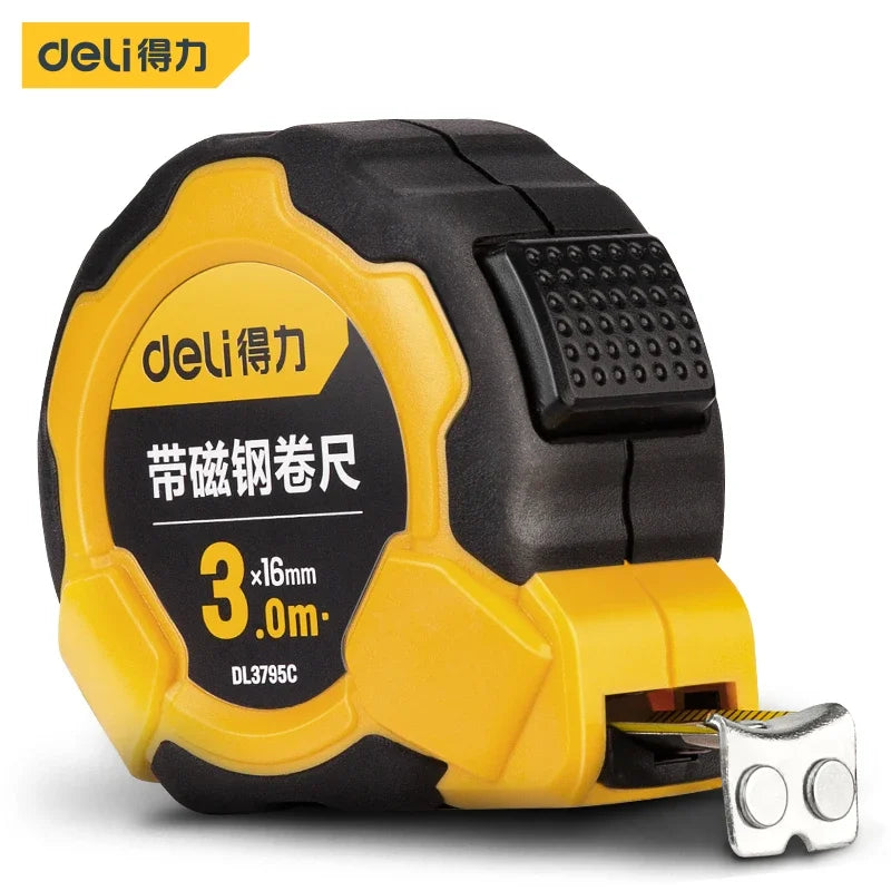 Deli 3m 5m Steel Measure Tape High Precision Measurement Tape Household Retractable Professional Construction Measuring Tools